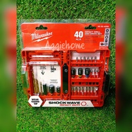 MILWAUKEE ชุดดอกเจาะและดอกไขควง รุ่น 48-32-4006 40ชิ้น SHOCKWAVE IMPACT DUTY DRIVER BITS ดอกสว่านกระ