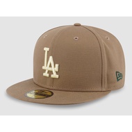 New Era 59Fifty Los Angeles Dodgers Lemon Tea Khaki Fitted Cap 100% Original Official