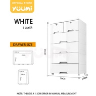 YUUMI White Durabox Cabinet Drawer 4 5 6 7 Layer Megabox Drawer Cabinet  Simple Plastic Wardrobe Sto
