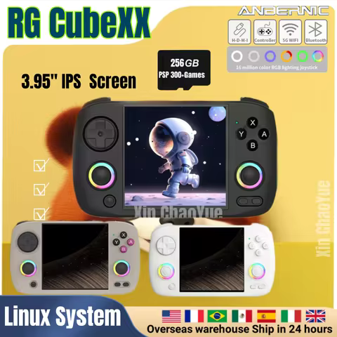 ANBERNIC RG CubeXX Retro Handheld Games Console Linux RGB Joystick Video Gaming Player Supports WIFI