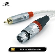 GOLLEY LION Monoprice XLR to RCA Cable - Female to Male Shielded Gold Plated RCA to XLR Female Cable