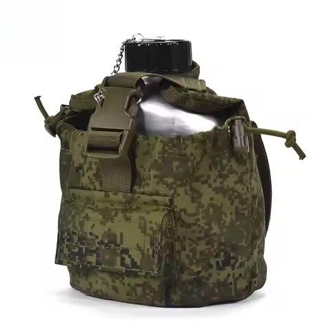 Russian Tactical Water Bottle Set, EMR FG Ruins Camo OD Green 6SH117 Russian Military-Style Tactical