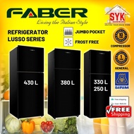 SYK Free Shipping Faber Lusso Series Refrigerator 2 Door 252BK 332BK 382BK 432BK Fridge 2 Door Peti Sejuk 2 Pintu