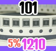 10pcs Chip resistor smd 101 100R size 1210 3225 5% 100 ohm 100ohm
