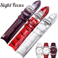 18mm Curved End Patent Leather Ladies Watch Strap for Tissot T035 Women 1853 Watch Bands Woman Bracelets Clock Female Belts for Tissot Couturier T035210 207 Watch Bands Straps