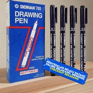 DRAWING PEN SNOWMAN FT-700 - Black DRAWING Marker PEN
