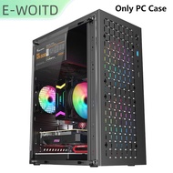 【E-WOITD】 เคสกระจก DIY ใส atx itx ไมโคร atx itx เคสคอมพิวเตอร์เดสก์ท็อปกระจกเคสคอมพิวเตอร์ HDD + SSD