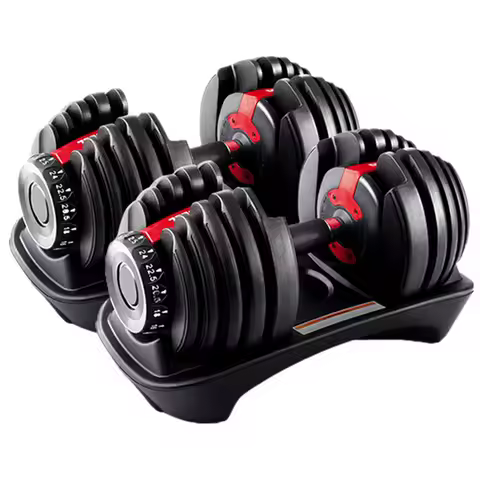 24kg Dumbbell Set Adjustable Dumbbells 52.5 LB Weight Lifting Training with Base