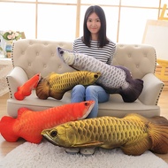 Simulation Golden Arowana Doll Plush Toy Arowana Doll PP Cotton Small Fish Doll Pillow Birthday Gift