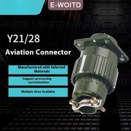 1ชิ้นข้อต่อสายเคเบิลตัวผู้ตัวเมีย2 3 4 5 7 10 14 16ขา YP21 21มม. เบ้าปลั๊กสำหรับการบินขั้วต่อ Y2M