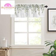 Sage Green Curtain Valance for Windows Watercolor Eucalyptus Leaf Rod Pocket Valance Window Treatments Plant Leaves Easy to Use 137x45cm