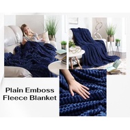 Microfiber Fleece Emboss Blanket Ultra Soft Luxurius Velvet Touch Emboss Blanket