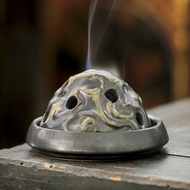 4.12-Iwishan Zijian Mountain Ceramic Plate Incense Burner Retro Ornaments Household Aromatherapy Inc