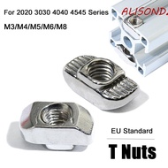 ALISONDZ Thread T Nut Multi Size M3-M8 For 2020 3030 4040 4545 Series Home Improvement Carbon Steel 