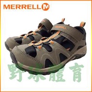 〈ElRey野球王〉MERRELL 男童 運動涼拖鞋 卡其灰/橘 MLK262021