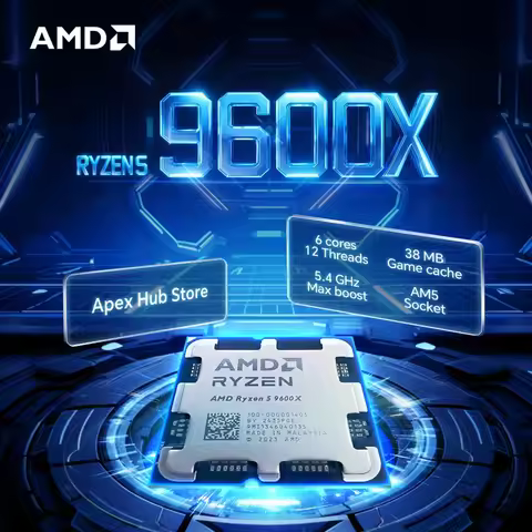 NEW AMD Ryzen 5 9600X AM5 Applicable to B650 5.4GHz 65W 6-Core 12-Thread 4NM L3=32M R5 9600X Gaming 