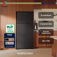 [ NUR@PETRA ] Electrolux ETM5002C-B 503L 700 Series Top Freezer Refrigerator AI AutoSense Inverter E