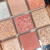 9 Color Eyeshadow Palette เลื่อมหลายสี Earthy Matte Eyeshadow Palette อายแชโดว์กันน้ําและกันเหงื่อ L