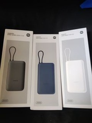 Xiaomi 小米 10000/20000mAh 自帶充電線type-c充電寶 移動電源Power Bank(香港版本）