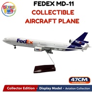 1:130 47cm MD-11 FedEx Cargo Airways Diecast Airplane Model with Landing Gear Display Stand Aircraft