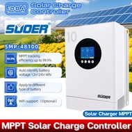 MPPT SUOER Solar Charger Controller MPPT โซล่าชาร์จเจอร์  รุ่น SMP-48100 12V/24V/48V System type 100