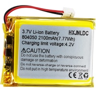 DC 3.7V 2100mAh 804050 li-ion Lithium Ion Polymer Battery Replacement for DIY 3.7-5V electronic prod