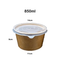 PAPER BOWL BROWN/ BEKAS ODEN/ BEKAS TAHAN PANAS/ BEKAS MEE KARI/ BUBUR/SUP