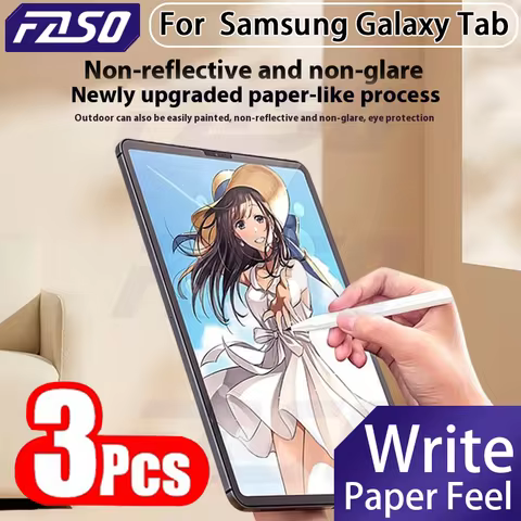 FASO 3Pcs Paper Feel Like Screen Protector for Samsung Galaxy Tab S7 S8 Plus Ultra Samsung tab S6 Li