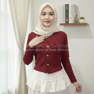 Lavina Cardigan Knit Coquette Ribbon Long Sleeve LD 88Cm