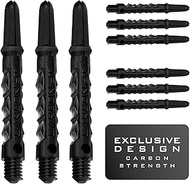 Harrows 3 Sets Carbon ST Dart Shafts - Total 9 Dart Shafts - Available in 3 Sizes - Heavy Duty Carbo