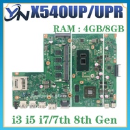 8GB i5-7th Gen V2G 8GB i5-7th Gen V2G X540UP Laptop Motherboard For ASUS Vivobook R540UP R540U X540U F540U X540UPR Mainboard 4G/8G-RAM I3 I5 I7-7Th 8Th 100% Test OK