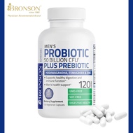 Bronson Men's Probiotic 50 Billion CFU + Prebiotic Capsules Promote gastrointestinal digestion