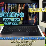 95%新 Macbook Pro 14 inch Nov 2023 M3...