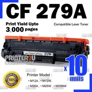 10x Compatible 79A CF279A 279 CF279X For H* Black Quality Toner Cartridge LaserJet Pro M12a M12w MFP