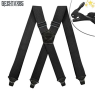 GESH1VX65 Braces Suspenders, 3.8cm Wide Adjustable Elastic Braces,  Wedding Party Vintage X Back 4 C