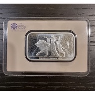 [First Horizontal Design, Collectible] Una and the Lion 1oz Silver Minted Bar Bullion 999.9 Fine Silver