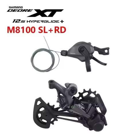 Shimano DEORE XT M8100 Shifter Lever+Rear Derailleur SL-M8100+RD-M8100-SGS 12s For MTB Mountain Bike