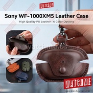 Sony WF-1000XM5 Leather Case, High Quality PU Leather Casing, Strong Button Closure (Protect Cover F