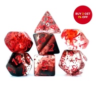 Trendy New 7-Piece Crystal Style DND Dice Set - Polyhedral Table Game Role-Playing RPG Dice Set Dadu