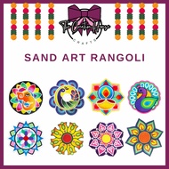 The Creation House - Deepavali Rangoli Sand Art Board | DIY Craft Kit for Kids | Festival Decoration
