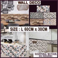 L:60CM X 30CM [[UNIQUE FREE ]] 3D WALL PAPER DINDING WALLPAPER KITCHEN 3D WALLPAPER DINDING BILIK TI