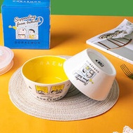 哆啦A夢保鮮碗帶蓋可微波爐加熱陶瓷便當盒家用冰箱保鮮密封飯碗