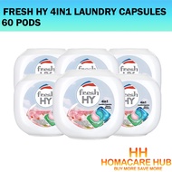 Fresh HY 4in1 Laundry Capsules 60 Pods x 6 Tubs