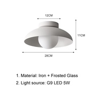 ไฟเพดานกลม LED ไฟเพดานสมัยใหม่สไตล์ญี่ปุ่น G9 5W ไฟภายในอาคารทางเดินห้องนอนสำหรับห้องนั่งเล่น