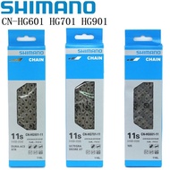 SHIMANO โซ่จักรยาน DURA ACE XTR HG901 11ความเร็ว116L ถนน MTB โซ่จักรยานที่มีการเชื่อมโยงอย่างรวดเร็ว