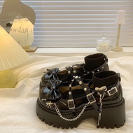 Sweet Cool Hot Girl lolita Single Shoes Women 2026 Punk Dark Asian Culture y2k Thick-Soled Small Lea