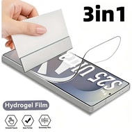 3in1 Protective Film For Samsung Galaxy S26 S25 S26+ Ultra Plus HD Soft Hydrogel Front Film + Carbon