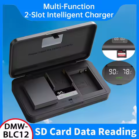 DMW-BLC12 Battery Charger For Panasonic GX8/G7/G6/G5/GH2/G85/FZ300GK/FZ200/FZ1000/FZ2000/FZ2500GK/G9