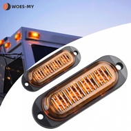 LED Side Light 4pcs 93mm/3.7inch Clearance For Trailer Yellow 2X 3.38in