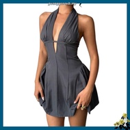 PAELLA Women's Dress with Csole Collar Short Flared Form GOÛT DE JUN